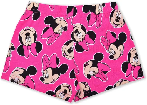 Vista 5 de Disney Minnie Mouse - Conjunto de camiseta y pantalones cortos para niñas, para bebés, niños pequeños y niños, color rosagris