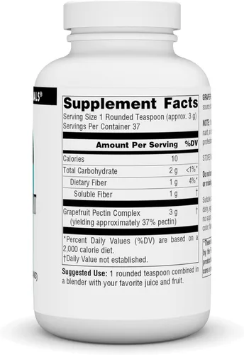 Vista 2 de Source Naturals Pectina de pomelo, fibra soluble - Suplemento dietético - 4 oz POLVO