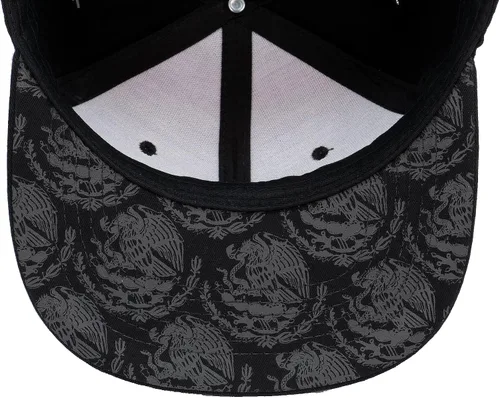 Vista 5 de Mexicano Mexico Sombrero Mexico Eagle Aguila Bordado Snapback Flat Bill Gorra de béisbol