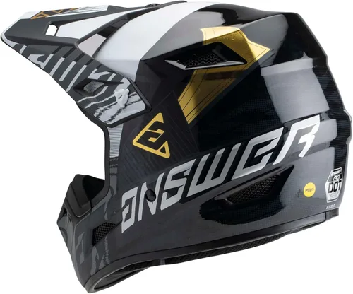 Vista 2 de Answer Racing 447707 A23 AR3 Ronin Casco: negro/blanco/dorado, XL