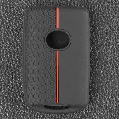 Vista 5 de DON'T TOUCH MY KEY Funda de silicona con 4 botones de control remoto para llave, cubierta de anillo protector para Mazda 3 6 cx5 cx9 cx30 cx50 mx5