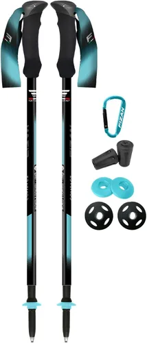 Vista 11 de Fizan 3 bastones de senderismo compactos: ultraligeros de 5.6 onzas, para mochileros, bastones de senderismo, ajustables, plegables, ajuste Corcho