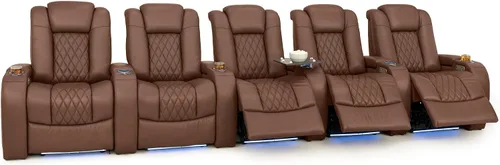 Vista 35 de Seatcraft Asientos de cine en casa Virtuoso LT Tawny Single reclinable Leonado
