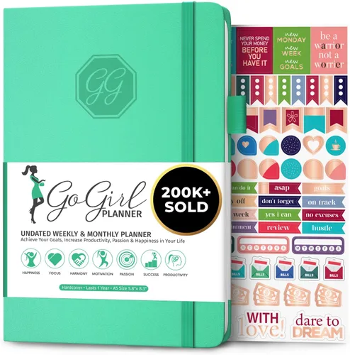 Vista 19 de GoGirl Agenda y organizador para mujer – Agenda semanal tamaño A5, diario de objetivos y agenda para mejorar la gestión del tiempo, la productividad