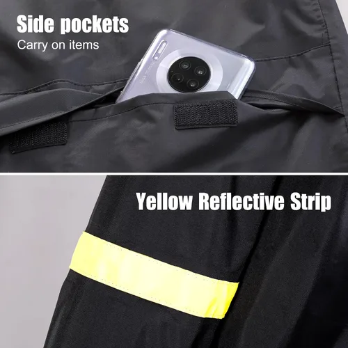 Vista 3 de Classic Long Rain Coats for Men, Hooded Raincoats Rain Gear for Waterproof Work, Breathable, Rain Jacket Poncho