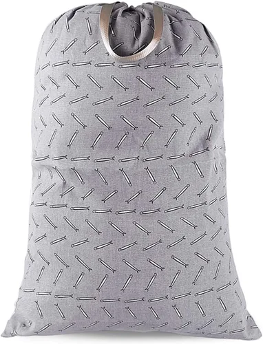 Vista 9 de Bolsa de lavandería extra grande con cordón y asa, bolsa de ropa sucia de viaje resistente para lavandería y hogar, forro duradero para cesta