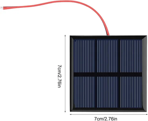 Vista 2 de Mini panel solar, panel solar portátil, 0.7 W 1.5 V polisilicio mini panel solar DIY módulo de alimentación cargador para batería de 1.2 V con cable
