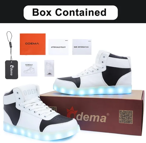 Vista 6 de Odema V3 - Zapatos deportivos con luz de carga USB, zapatillas de deporte LED para bailar
