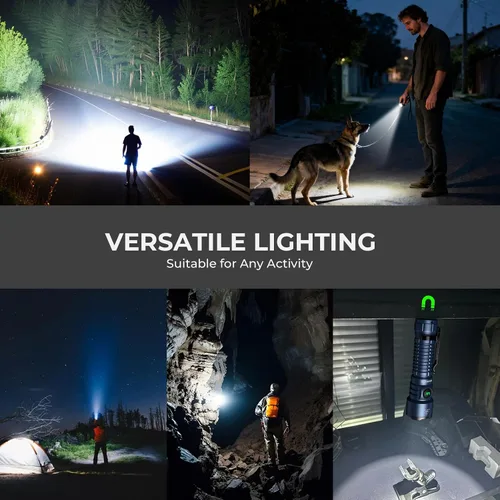 Vista 8 de Wurkkos TS28 3200lm Linterna LED recargable, IPX8 impermeable, azul Haz de 1,660.1 ft, modos de operación dual, carga inversa, controlador