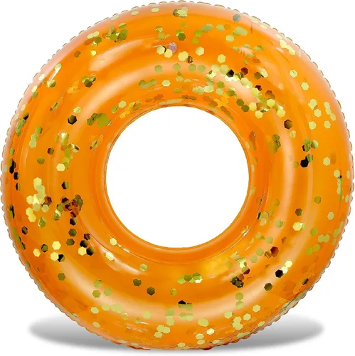 Vista 42 de POZA Flotador de Tubo Inflable para Piscina – Anillo de natación de confeti brillante, Tubo Inflable de Servicio Pesado Resistente a los Rayos UV