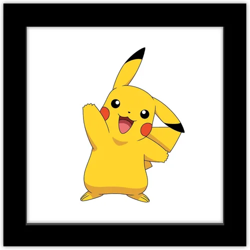 Vista 11 de Trends International Gallery Pops Pokemon - Pikachu Waving Pose - Arte de pared, versión enmarcada blanca, 12 x 12 pulgadas Versión enmarcada