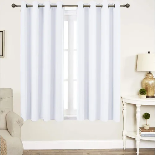 Vista 9 de Tiny Break Cortinas ocre de algodón – Cortinas sólidas y gruesas para ventana/puerta de 84 pulgadas de largo, hechas de 100% algodón, ojales