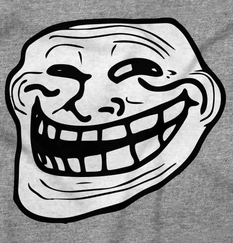 Vista 2 de Camiseta Troll Face Original Meme Smile Mad Graphic para hombre o mujer