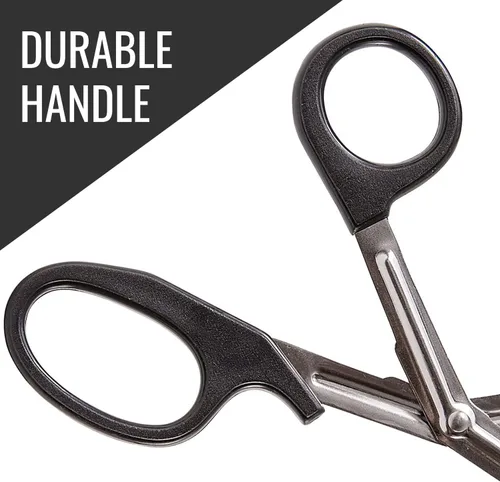 Vista 3 de Briggs Tijeras de trauma, tijeras de vendaje, tijeras de enfermería, tijeras de corte de precisión utilitaria/paramédico, 5.5 pulgadas, color negro