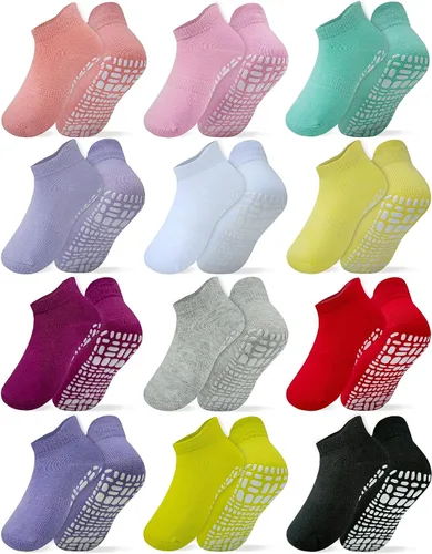 Vista 9 de RATIVE - Calcetines antideslizantes con agarre para bebés, niños y niñas