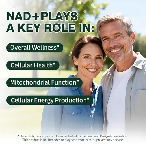 Vista 3 de Suplemento NAD+ con resveratrol 1200mg – Nicotinamida Adenina Dinucleótido y Trans-Resveratrol 50mg, Energía Celular Antienvejecimiento