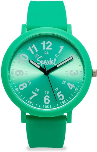 Vista 6 de Reloj Speidel Eco Color Pop de plástico reciclable con correa de silicona reciclable de 18mm Negro