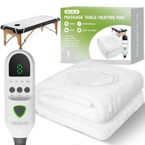 Vista 12 de Calentador de mesa de masaje, almohadilla de calefacción profesional SPA masaje cama calentador almohadillas Blanco