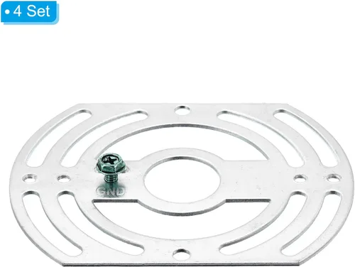 Vista 3 de PATIKIL Soporte de montaje para lámpara, paquete de 4 barras transversales de luz, placa de montaje para ventilador de techo, universal con tornillo