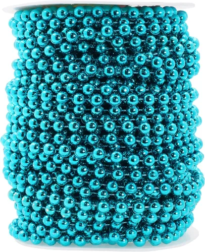 Vista 19 de Mandala Crafts Rollo de cadena de perlas negras de 0.157 pulgadas (0.157 in), guirnalda de perlas de 44 yardas para decoración de bodas, arreglos