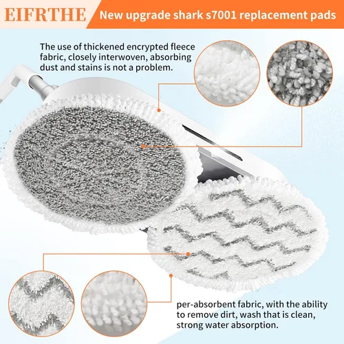 Vista 5 de Eifrthe Actualización S7001 - Mopa de vapor de repuesto, 10 paquetes compatibles con Shark S7000 S7000AMZ S7001 S7001TGT S7000 S7201 S7005 S7020
