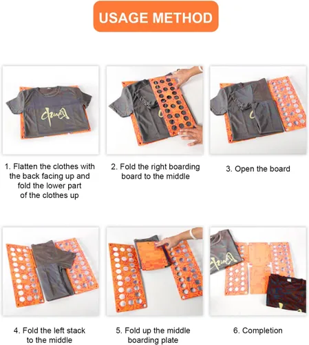 Vista 5 de Tableros plegables de calidad para niños, carpeta de ropa mágica para niños, organizador de puentes, plegable, ahorra tiempo, soporte plegable