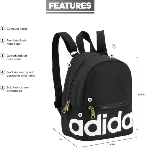 Vista 2 de adidas - Mochila linear pequeña, bolsa de viaje