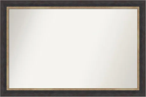 Vista 209 de Amanti Art Espejo personalizado, espejo de baño negro Astor, espejo de pared o espejo de tocador de baño sobre el fregadero (25 x 25 pulgadas)