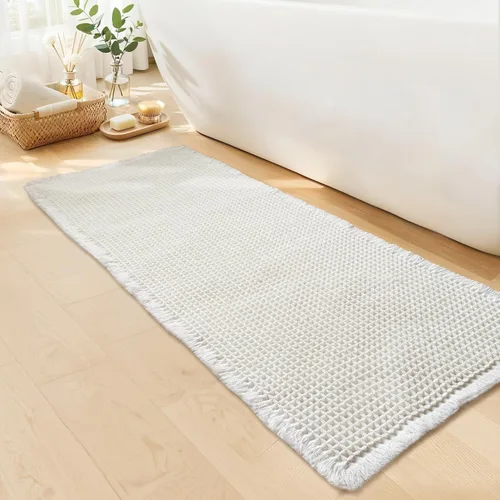 Vista 13 de Alfombra de baño negra – Alfombra de baño antideslizante y lavable, súper absorbente y de secado rápido, pequeña alfombra de baño bohemia para Negro