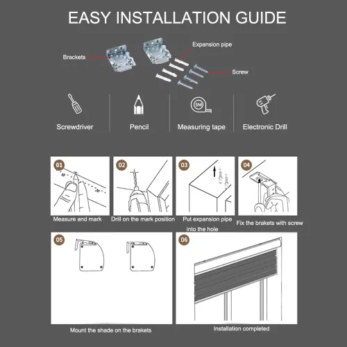 Vista 8 de Persianas venecianas inalámbricas para ventanas, persianas opacas horizontales de aluminio, persianas venecianas para oficina en casa Negro
