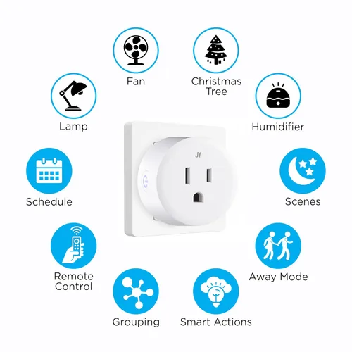 Vista 4 de Eyely GLP1000B - Enchufe inteligente, no requiere concentrador, control remoto de aplicación WiFi, Alexa, compatible con Google Home Assistant