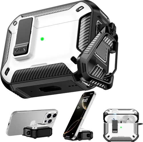 Vista 55 de RFUNGUANGO Fundas protectoras para Airpods de 2ª y 1ª generación, color 2º -Blanco