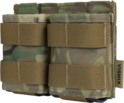 Vista 9 de VISMIX Funda para cargador de rifle, doble funda AR de 5.56mm Molle con inserción de Kydex de liberación rápida y compatible con MOLLE