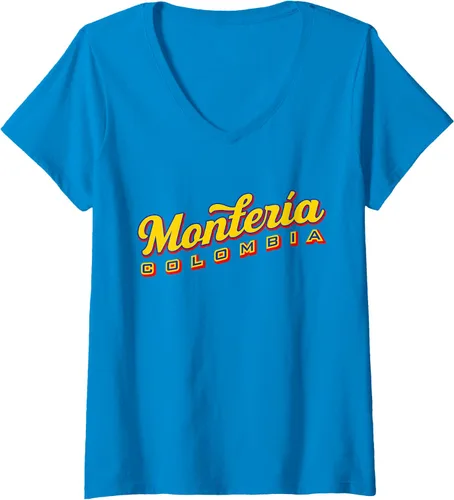 Vista 8 de Womens Montería Colombia V-Neck T-Shirt