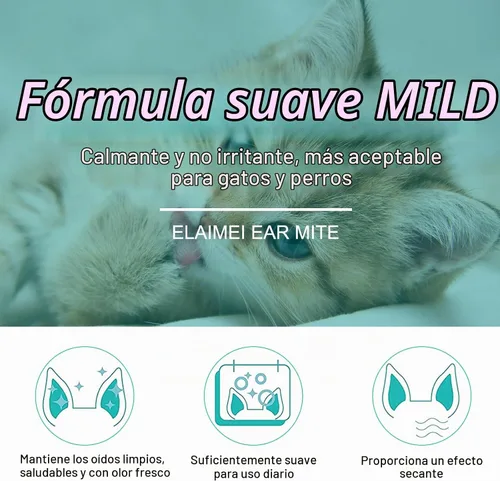 Vista 7 de Tratamiento de ácaros para gatos y perros, fórmula natural de aloe vera