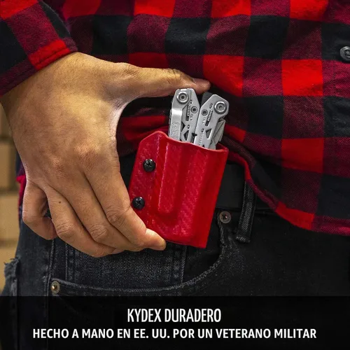 Vista 5 de Clip & Carry Kydex Funda para Multiherramienta para Gerber Suspension NXT - Fabricada en Estados Unidos - Funda Portaherramientas Múltiples Cubierta