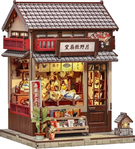 Vista 17 de CUTEBEE - Kit de rincón de libros - Kit de casa de muñecas en miniatura DIY para adultos, decoración de estantería de casa pequeña Booknook