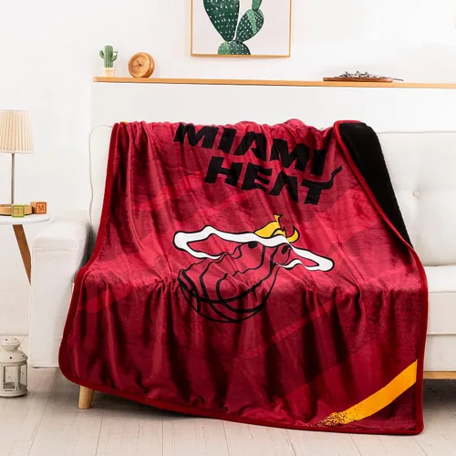 Vista 7 de Northwest NBA Silk Touch - Manta Sherpa de 50 x 60 pulgadas, Chicago Bulls