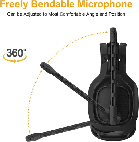 Vista 3 de Accesorios de micrófono A40 compatibles con auriculares Logitech Astra A40 A40TR para juegos, audio de 0.138 in, funciona para PS4, PS5, Xbox One