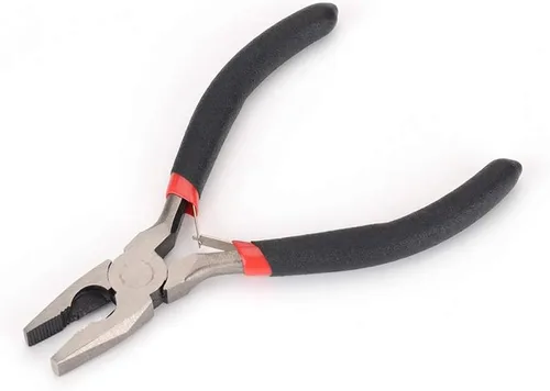 Vista 8 de FLZOSPER Mini alicates de nariz doblados, 4.5 pulgadas CR-V Multifunción Alicates de corte a ras de alambre de precisión Stripper Herramienta