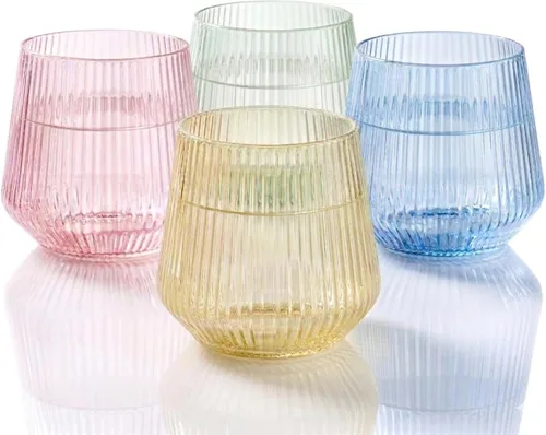 Vista 9 de Oojami 40 vasos de whisky irrompibles de vino sin tallo de 10 onzas 10 onzas - Transparente