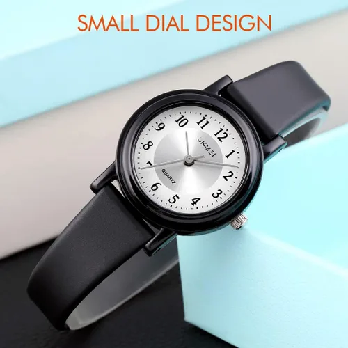 Vista 3 de TOOCAT Reloj de pulsera para mujer, reloj de cuarzo simple de moda, impermeable, mini relojes analógicos ultrafinos para niñas y estudiantes