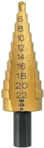 Vista 5 de Broca escalonada UniBit, de Irwin Tools, de 3/16 a 1/2 pulgada
