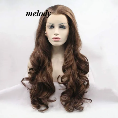 Vista 25 de 1001 #Color sintético rubio blanco encaje frente pelucas para mujeres pelo rubio platino largo cuerpo onda peluca resistente al calor fibra larga