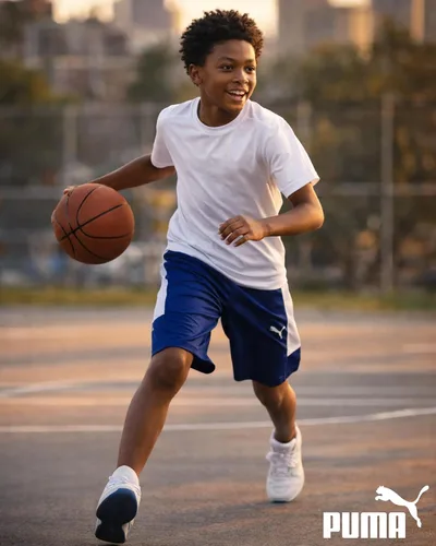 Vista 2 de PUMA Pantalones cortos deportivos para niños, de secado rápido, transpirables, entrelazados, con bolsillos (tallas 4-20)