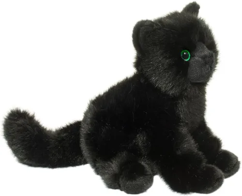 Vista 5 de Douglas Salem - Peluche de gato negro, 9 pulgadas de alto sentado