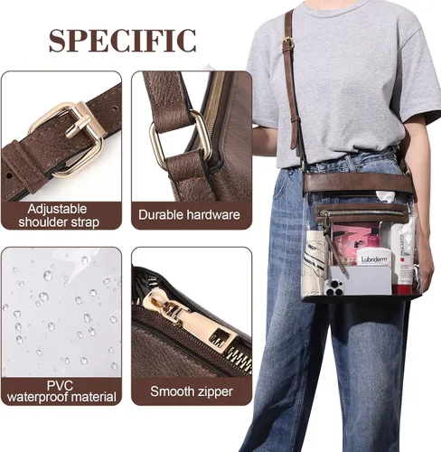 Vista 5 de CLUCI Crossbody Purses for Women, Medium Size Zipper Pocket Adjustable Strap, Soft Leather Women's Shoulder Handbags