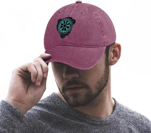 Vista 3 de Viking Helm of Awe, gorras de béisbol ajustables, diseño de mito nórdico Aegishjalmr con impresión 3D, casquette casual para deportes al aire libre