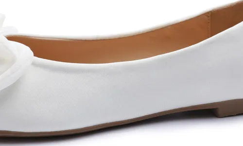 Vista 6 de Feversole - Zapatos bajos estilo ballerina para mujer, con punta redonda y lazo