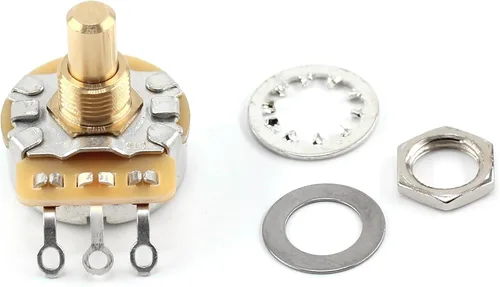 Vista 2 de Potenciómetro CTS 250k para guitarra - Eje sólido corto personalizado, cono de audio, 10% de tolerancia (2x)
